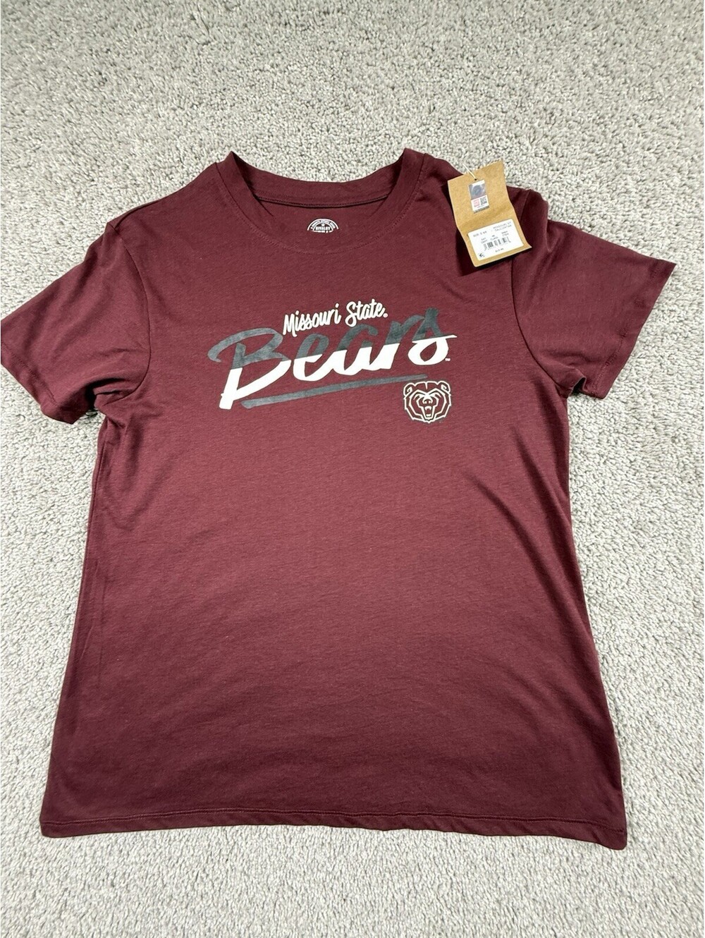 NWT Rivalry Threads Maroon Missouri State Bears Women’s T Shirt Size S